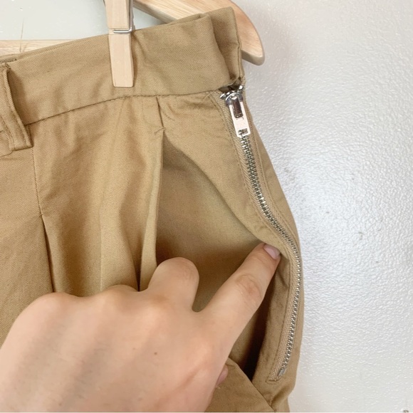 YMC You Must Create 100% Cotton Wide Leg Culottes Tan Khaki US 10 - Picture 6 of 15